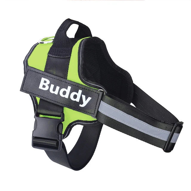 Dog Harness Reflective Adjustable Pet Harness ID Custom Patch