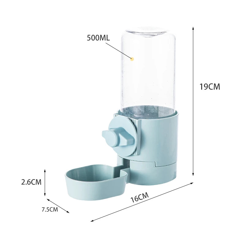 Automatic Cage Hanging Bowl Water Bottle Dispenser Pet Feeding