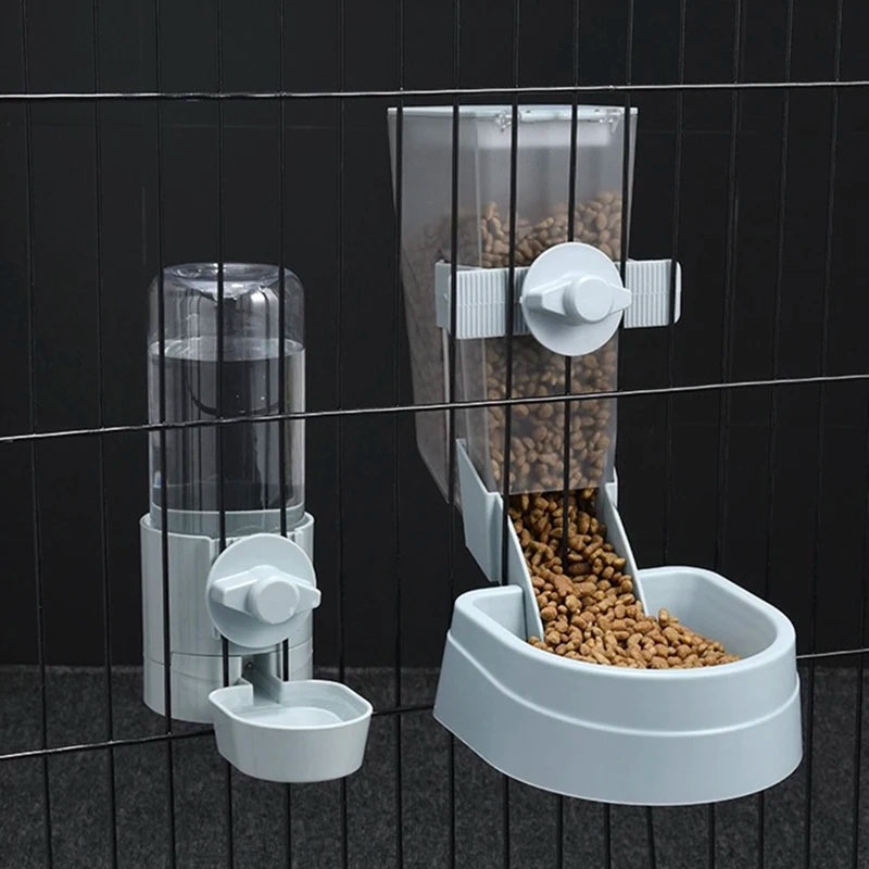 Automatic Cage Hanging Bowl Water Bottle Dispenser Pet Feeding