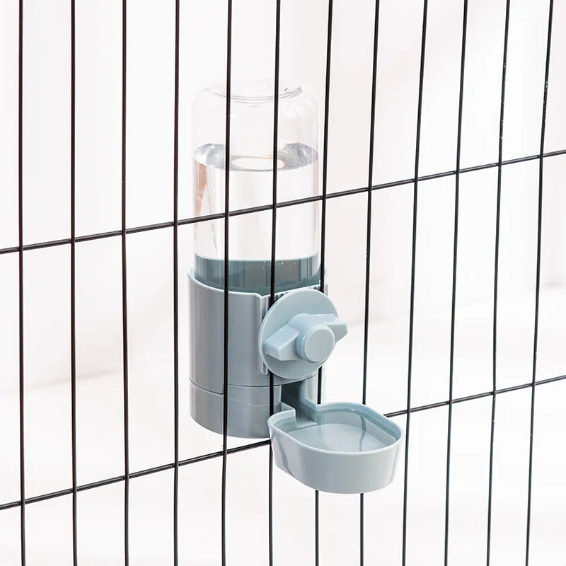 Automatic Cage Hanging Bowl Water Bottle Dispenser Pet Feeding