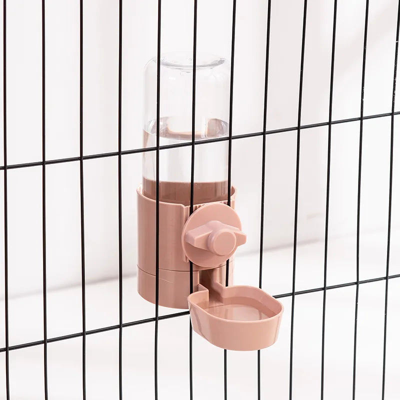 Automatic Cage Hanging Bowl Water Bottle Dispenser Pet Feeding