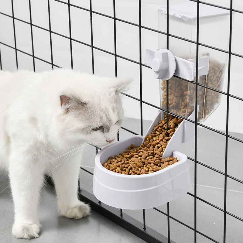Automatic Cage Hanging Bowl Water Bottle Dispenser Pet Feeding