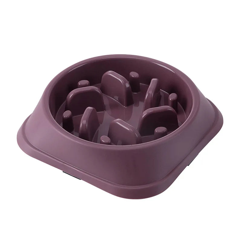 Pet Slow Food Bowl Anti-choking Multiple Colors Shapes
