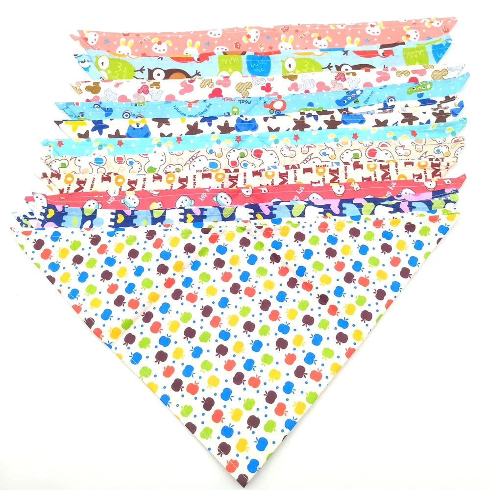 S/M/L/XL Bulk Dog Bandana 50 colors Cotton Scarf Small Dog Cat Bibs