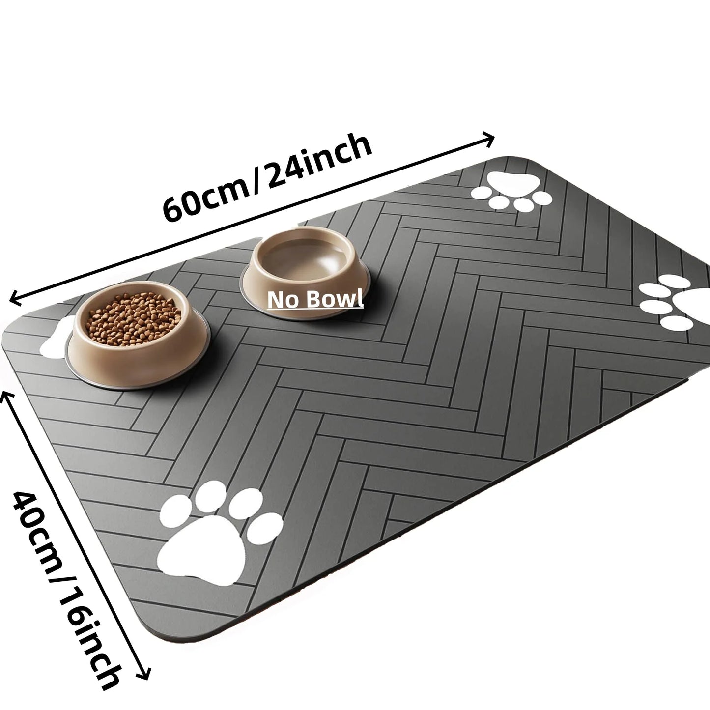 Pet Feeding Mat Absorbent for Food and Water Bowl