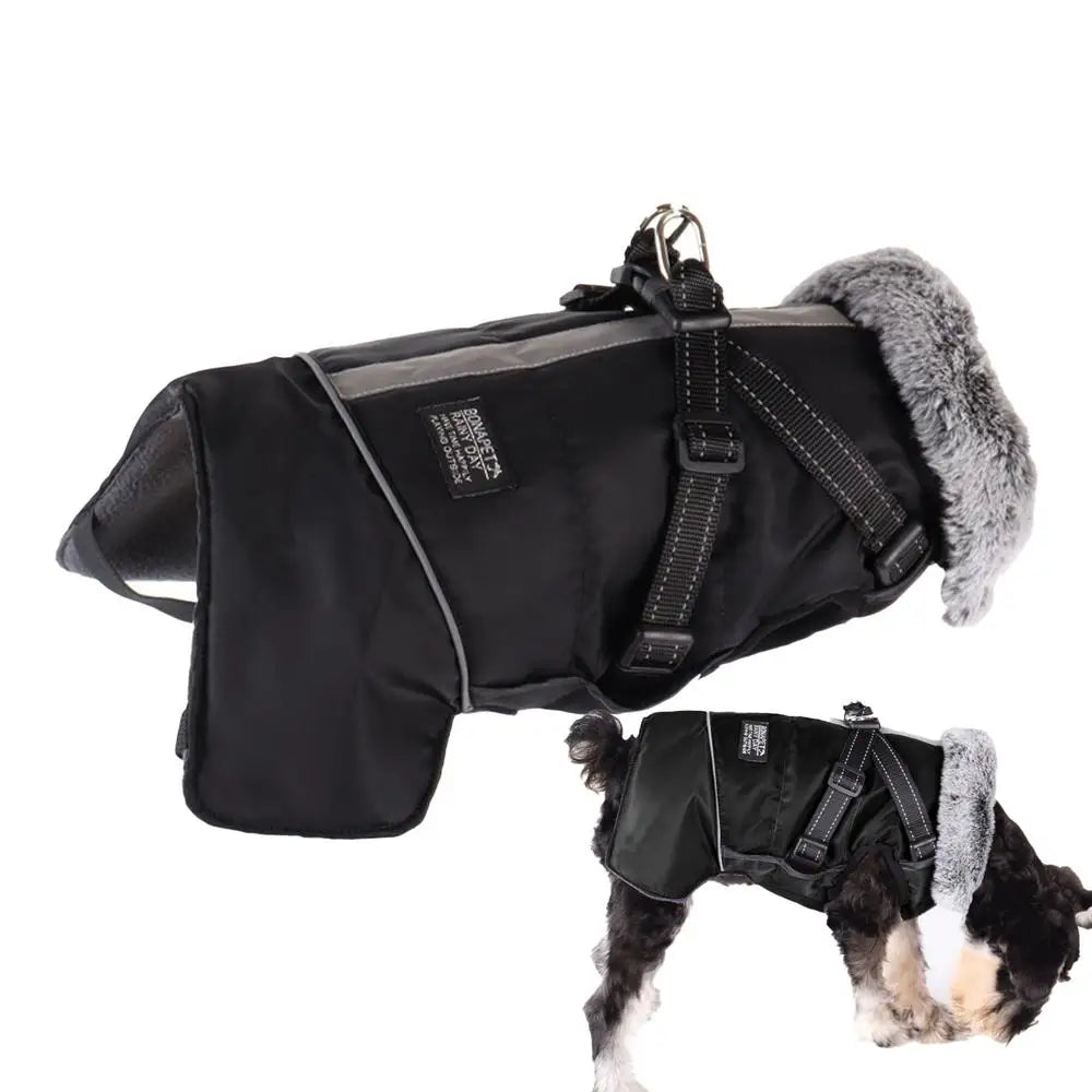 Dog Cold Weather Coats Fleece Adjustable Pet Apparel Costume