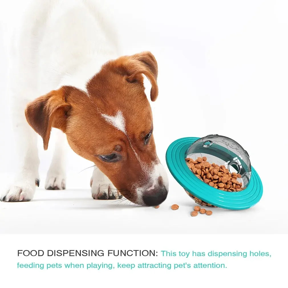 Flying Saucer Pet Game Toy Chew Slow Food Feeder Ball