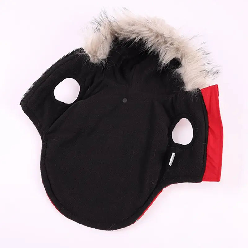 Winter Pet Jacket With Harness Clothes Outfit Waterproof Hooded Coat