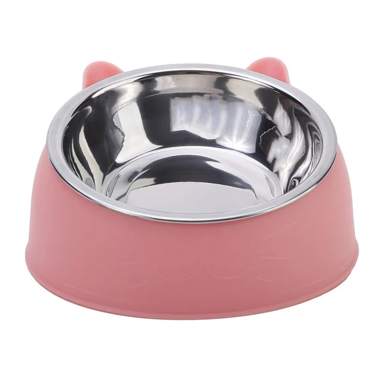 100ML Cat Dog Bowl 15 Degrees Raised Non Slip Tilt Safeguard