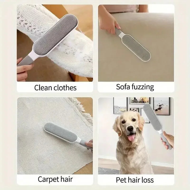 Brush Hair Removal, Large Gray 2-Pack Electrostatic Pet Hair Removal