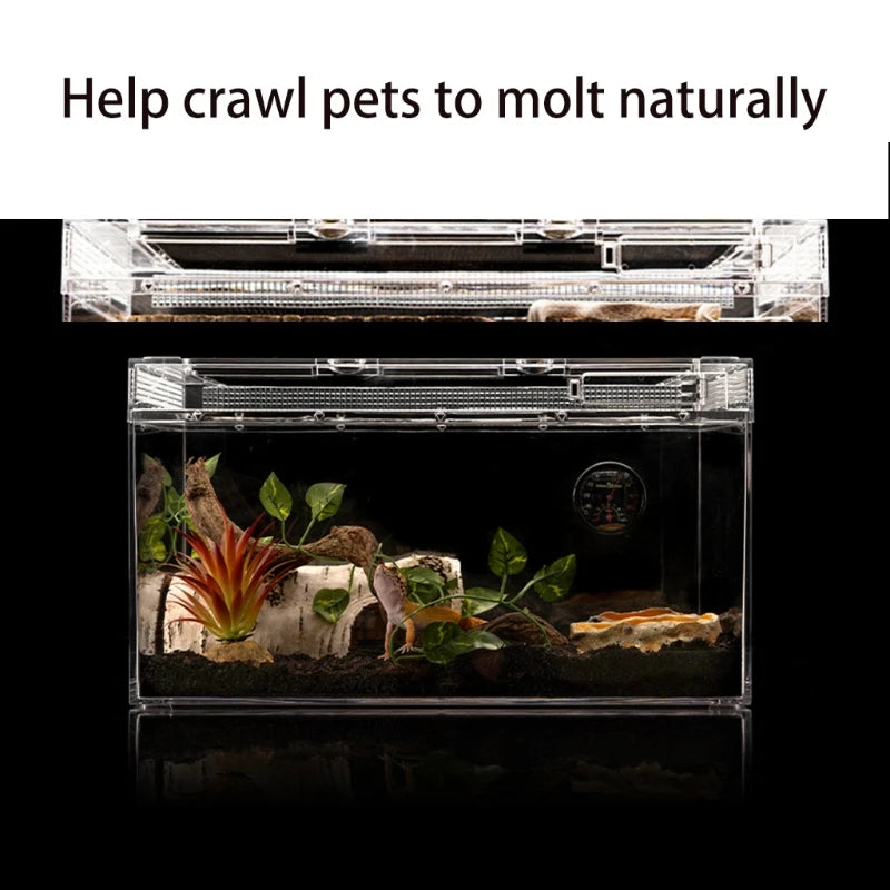 Reptile Cave Small Animal Hideaway Artificial Birch Resin