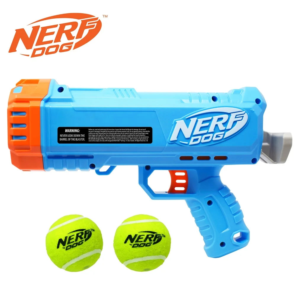 Tennis Ball Launcher with 2 Balls 40ft Distance Chewable