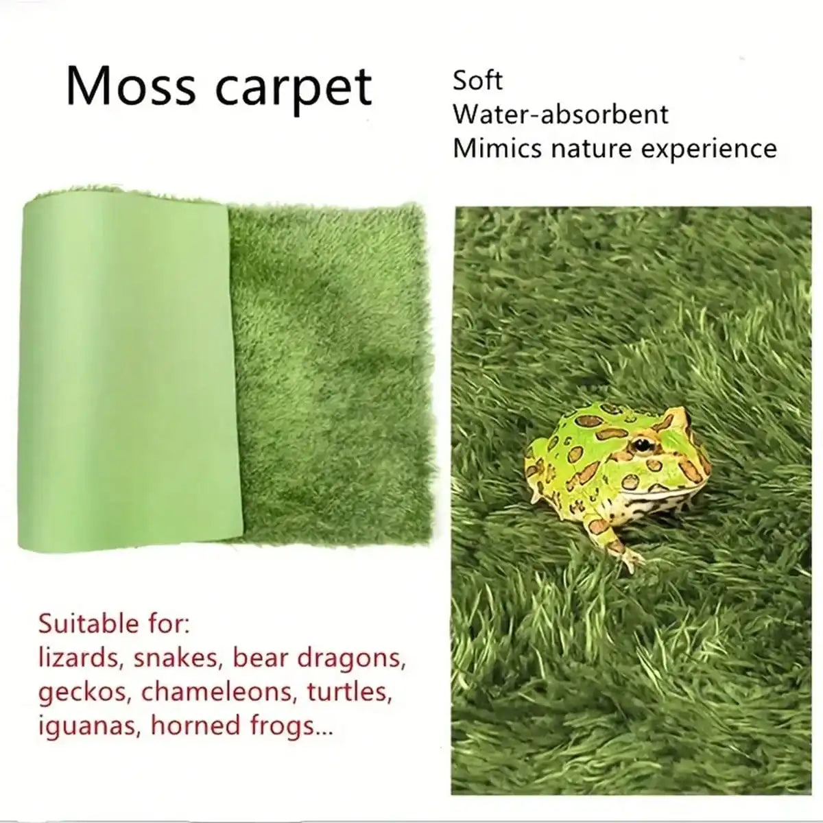 Artificial Moss Carpet for Reptiles Amphibians Easy Maintenance