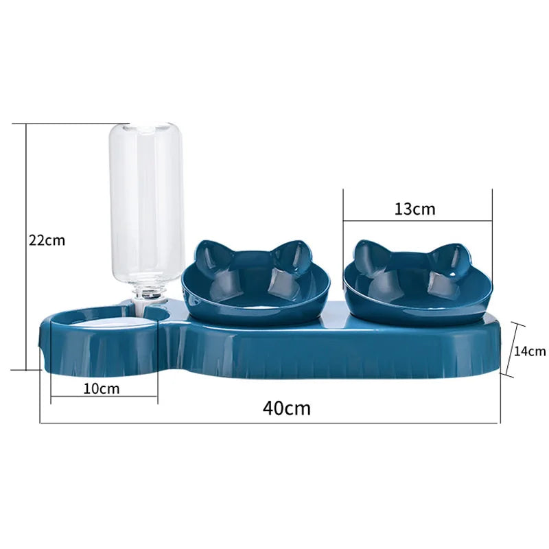 3 in 1 Cat Feeder Automatic Water Dispenser Double Bowl small dogs