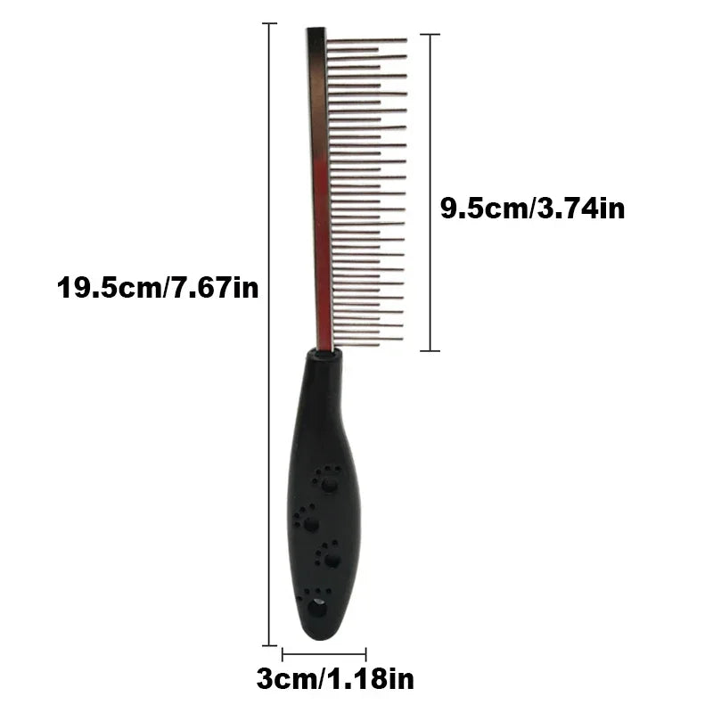 Stainless Steel Dog Comb Pet Hair Removal 19.5*3cm