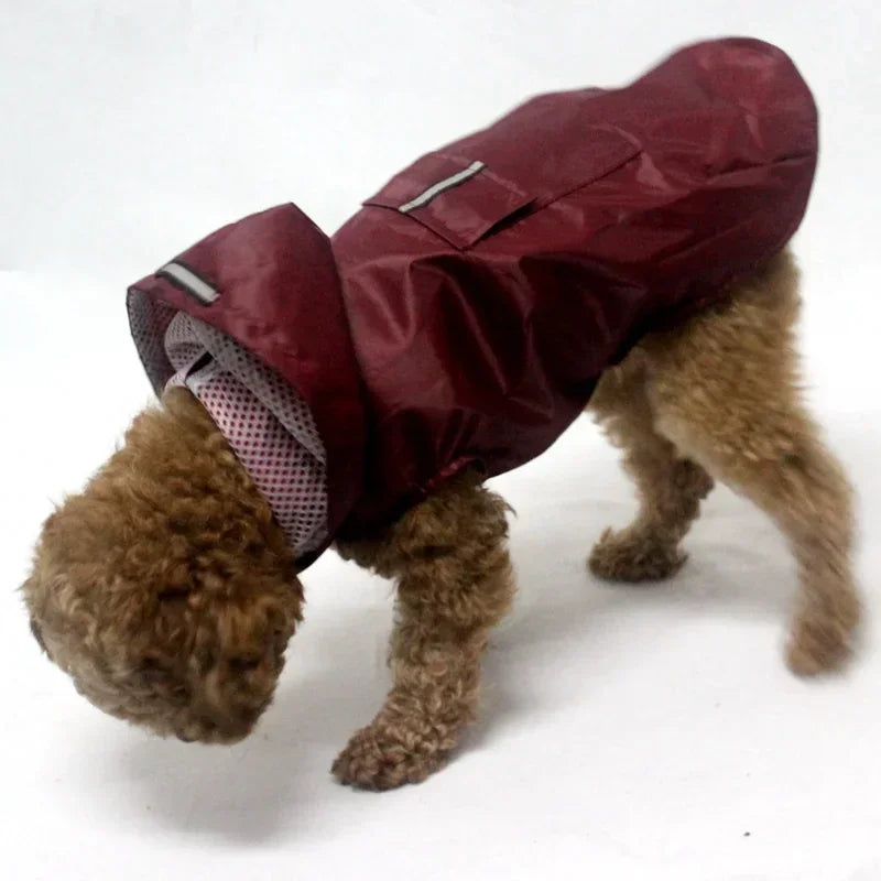 Pet Raincoat Reflective Stripe Rain Jacket S-6XL