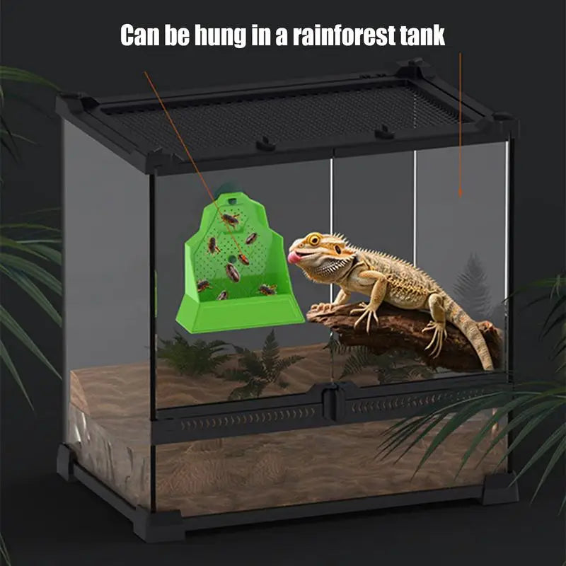 Chameleon Feeder Reptile Feeding Box Anti-Escape Hunting Bowl For Chameleon Frog Snake Spider Amphibian