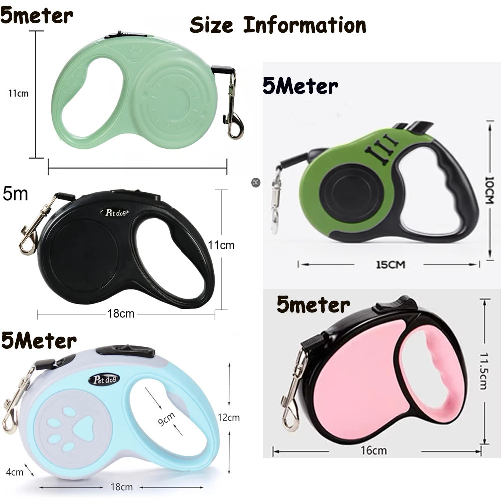 3M/5Metre Leash Walking Automatic ABS Case Nylon Rope