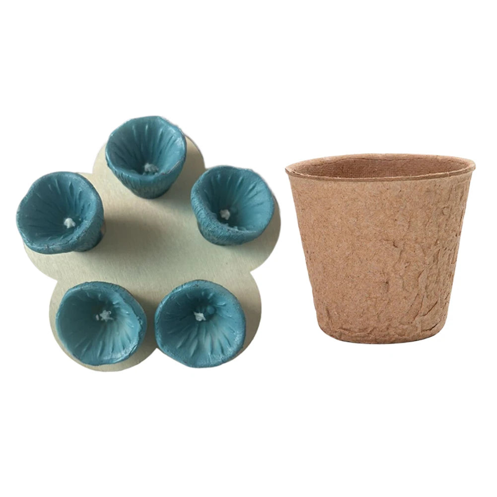Bees Drinking Cup Flower Shape Water Feeder with Nursery Cup & Holder, Resin