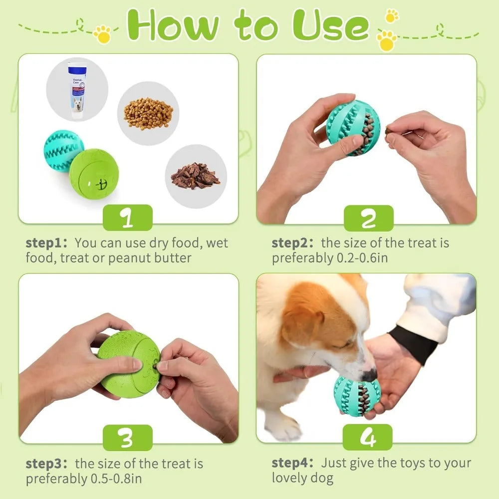 Dog Toys for Treat Dispensing, Toys for Teething, Dog Treat Ball for Teeth/Slow Feeder