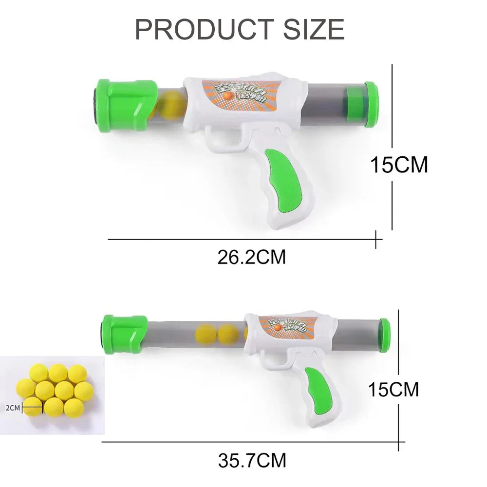Launch Cat Toys Interactive Shooter Gun Plush Ball Games Mini Pompoms
