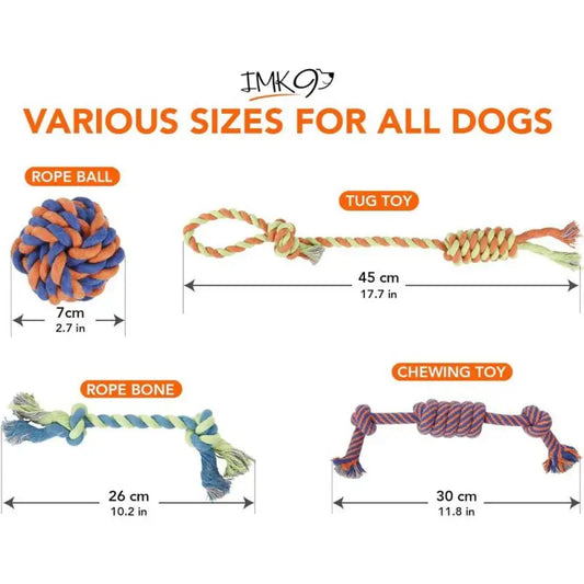 dog rope toys natural materials interactive