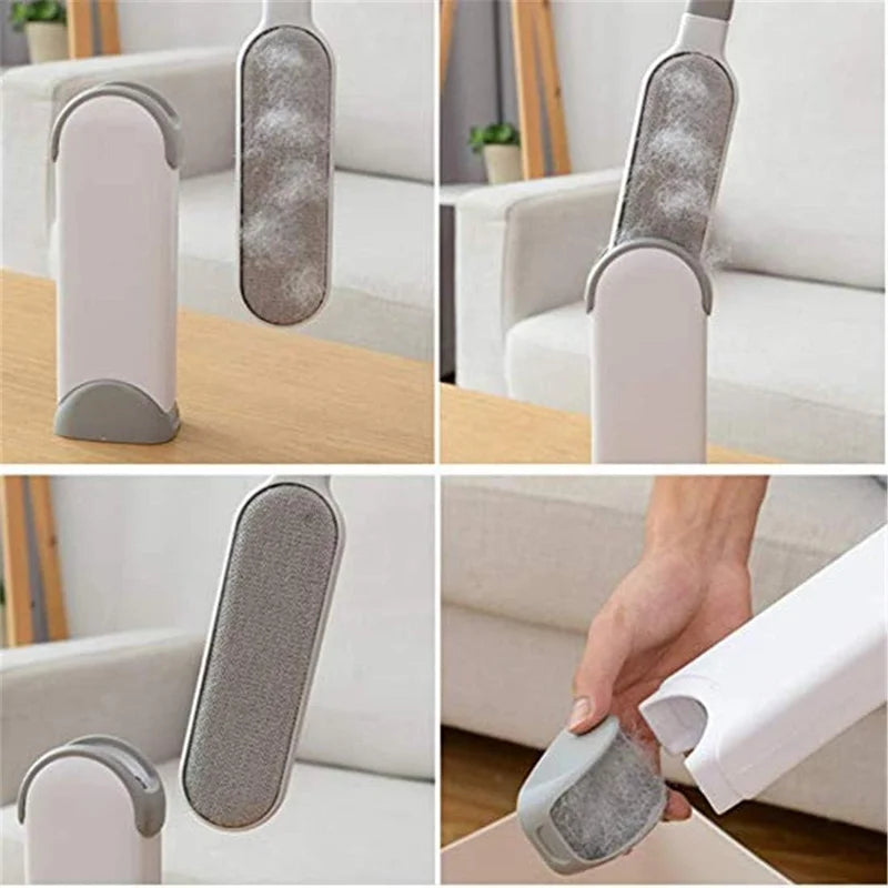 Brush Hair Removal, Large Gray 2-Pack Electrostatic Pet Hair Removal