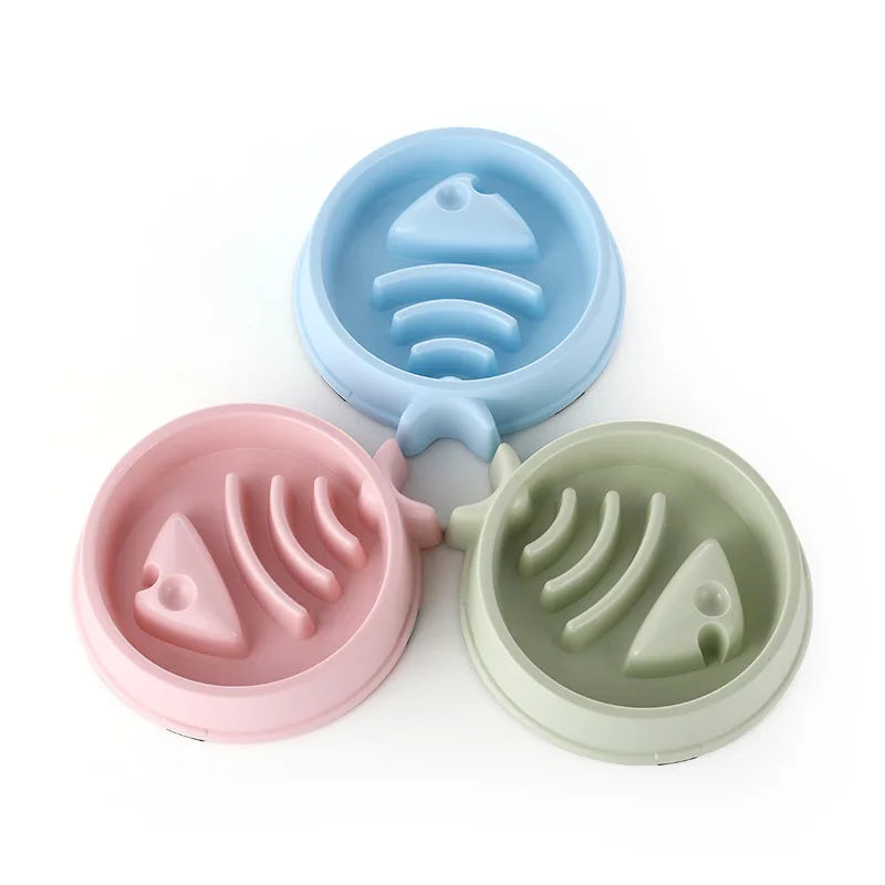 Pet Slow Food Bowl Anti-choking Multiple Colors Shapes