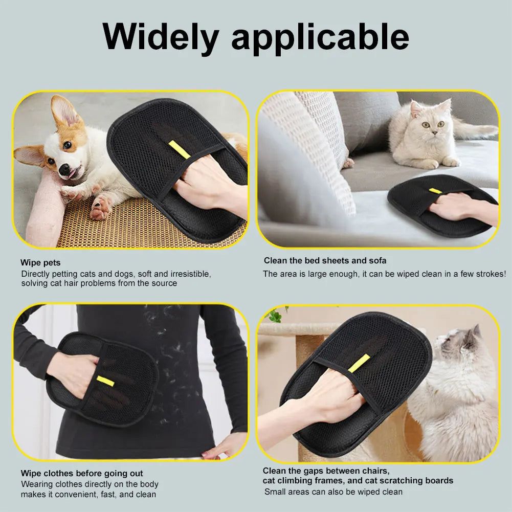 Pet Grooming Gloves Deshedding Mitts Hair Remover