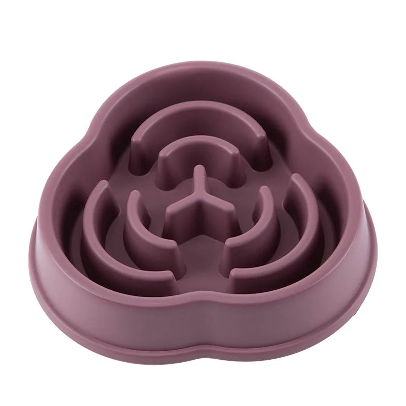 Pet Slow Food Bowl Anti-choking Multiple Colors Shapes
