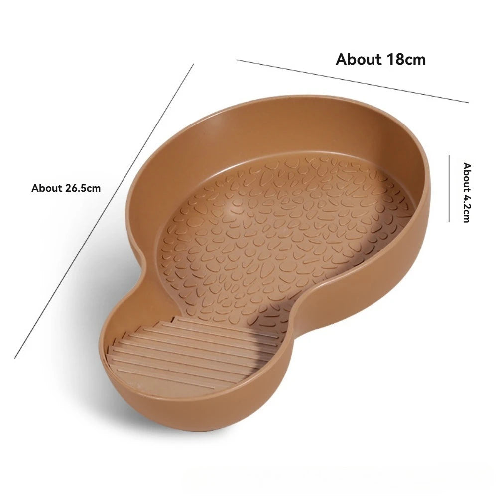Reptile Bathing Pool Water Bowl with Slip Proof Steps 35x28.50cm Resting and Soaking
