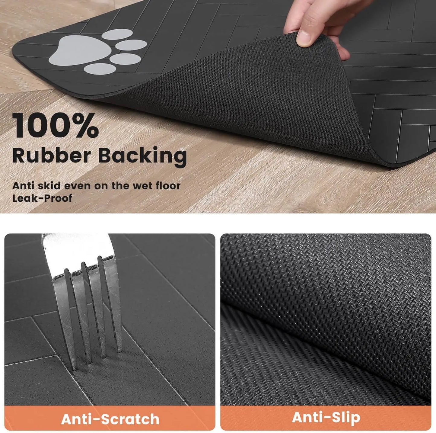 Pet Feeding Mat Absorbent for Food and Water Bowl