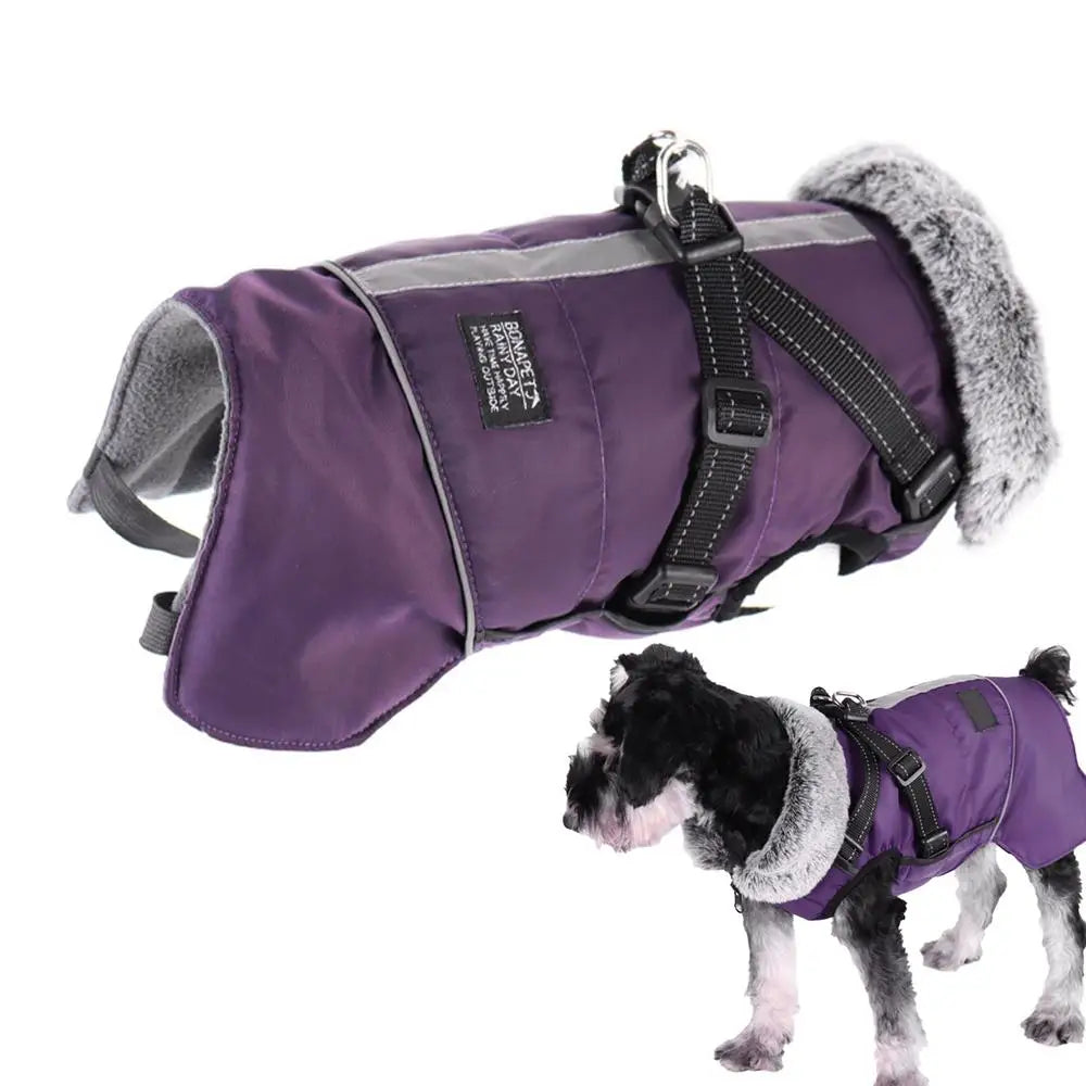Dog Cold Weather Coats Fleece Adjustable Pet Apparel Costume