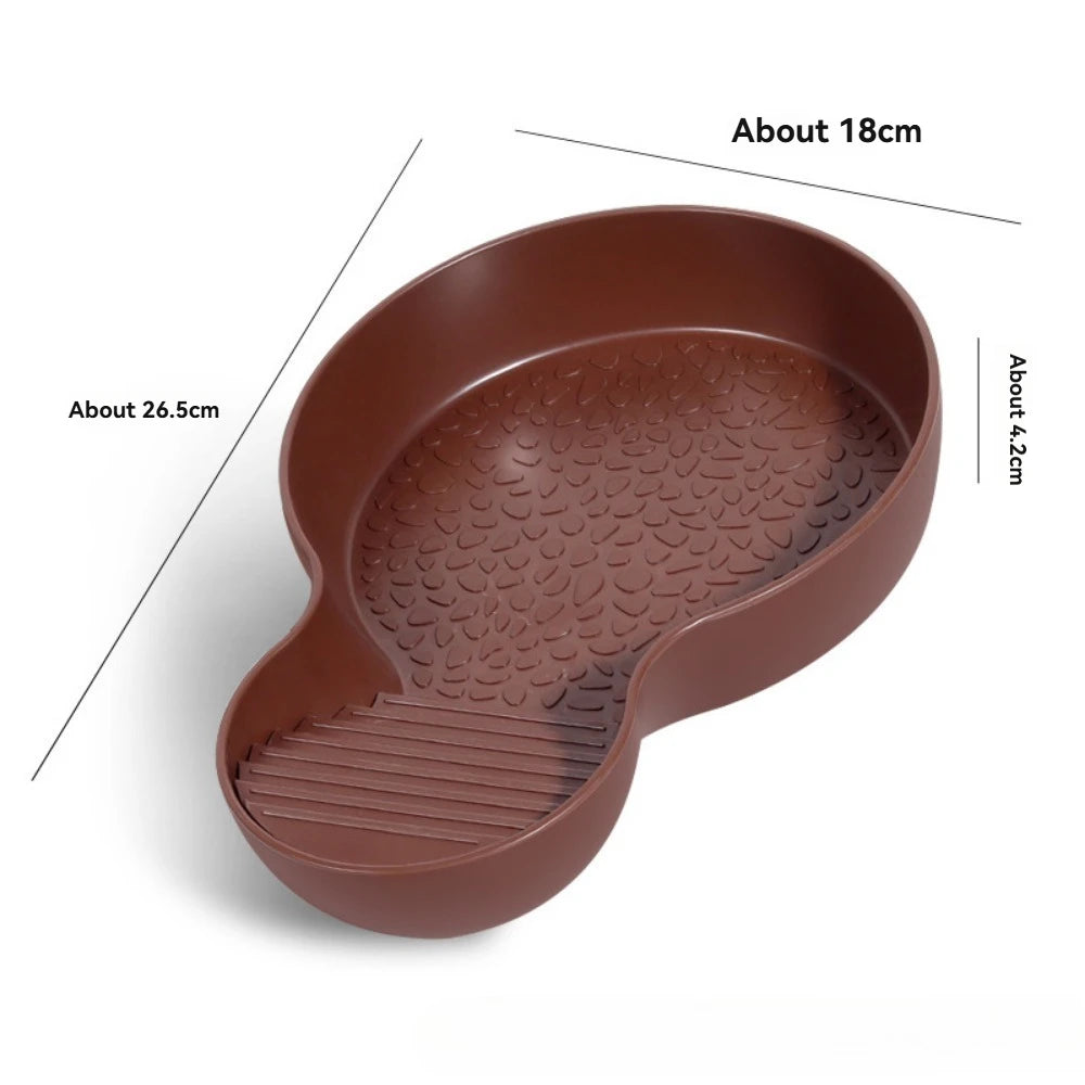 Reptile Bathing Pool Water Bowl with Slip Proof Steps 35x28.50cm Resting and Soaking