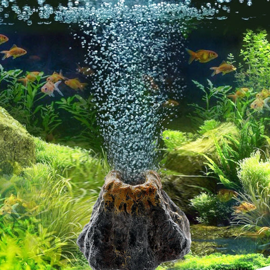 Aquarium Volcano Air Bubble Stone Oxygen Pump Air Pump Decoration