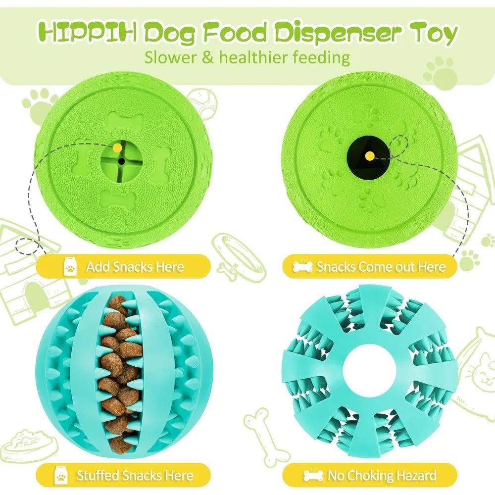 Dog Toys for Treat Dispensing, Toys for Teething, Dog Treat Ball for Teeth/Slow Feeder