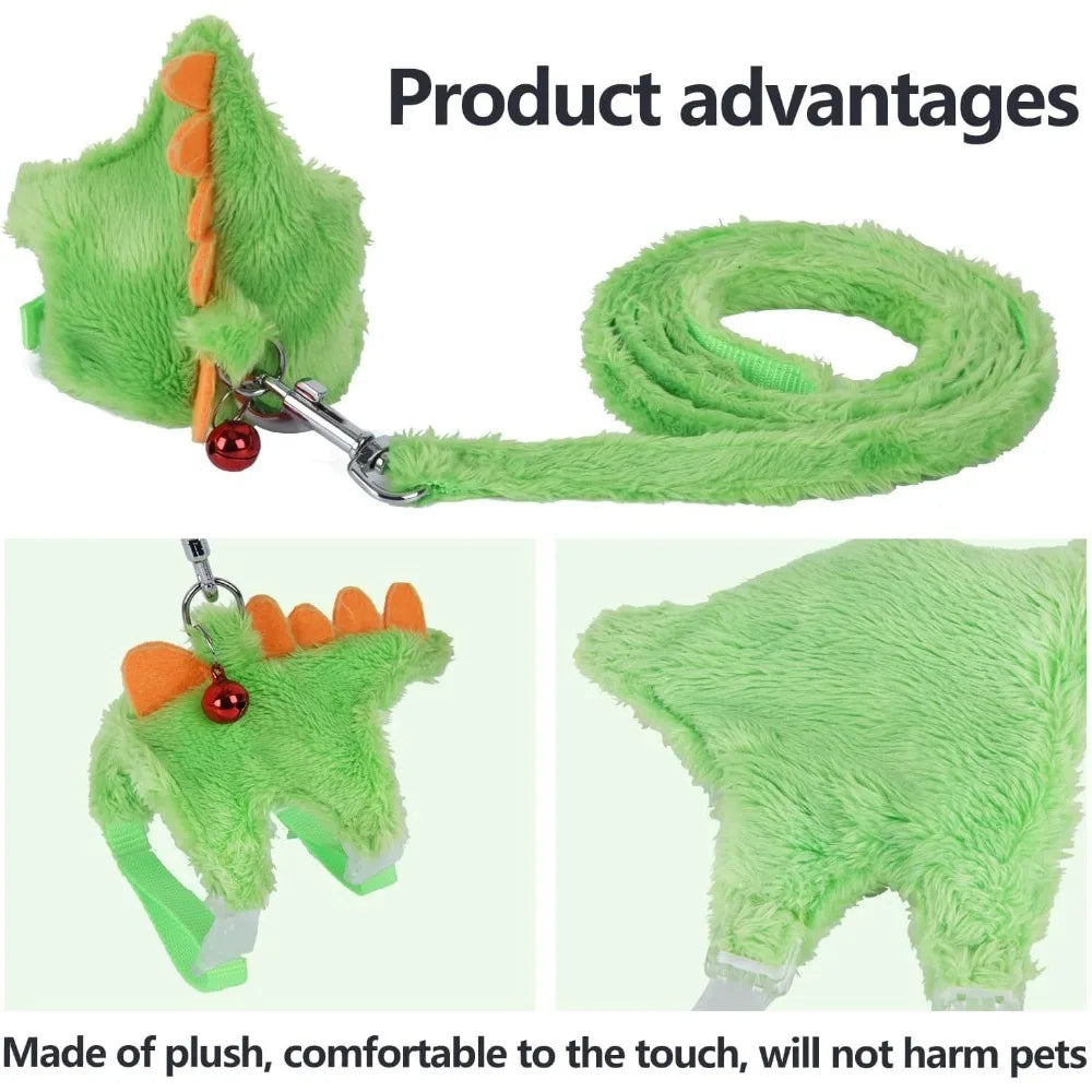 Ferret Harness and Leash Set with Safe Bell, Small Animals Vest Harness