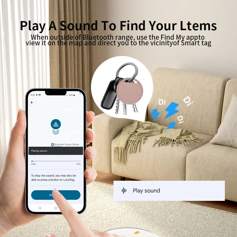 Bluetooth GPS Tracker Work With Google Find My App Pet Key Finder