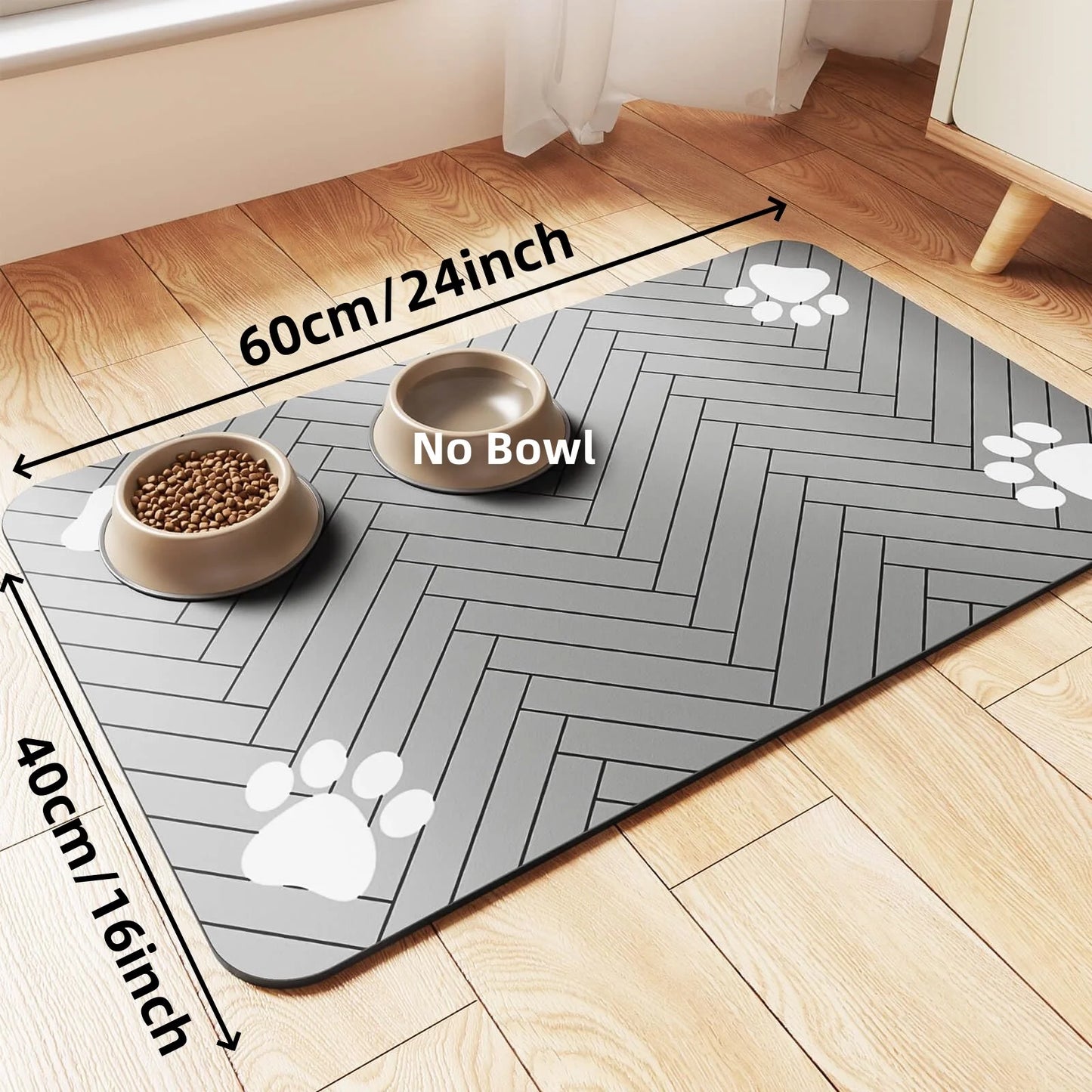 Pet Feeding Mat Absorbent for Food and Water Bowl