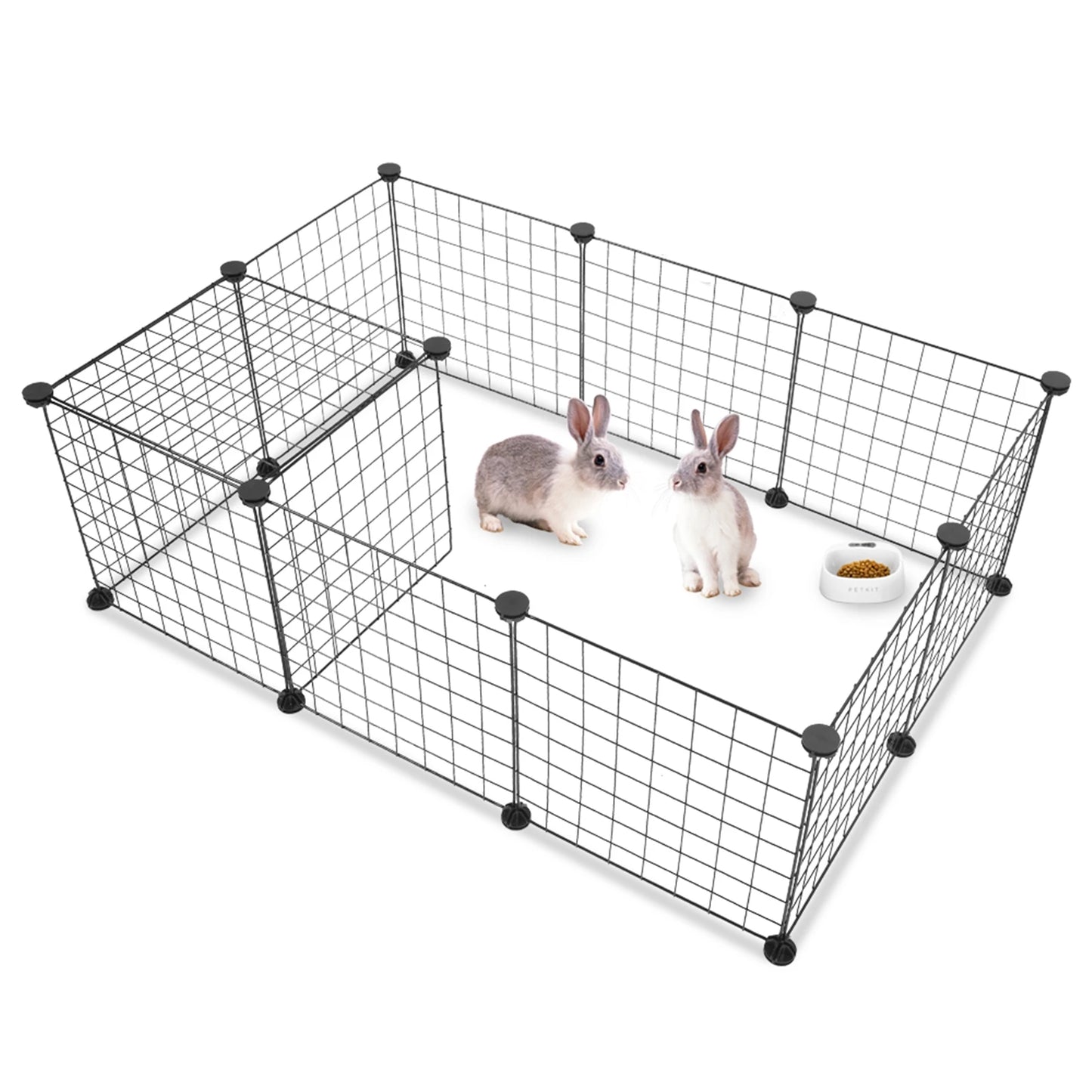 Pet Playpen, Small Animal Cage Indoor Portable Metal Wire Yard Fence for Small Animals Kennel Crate Fence