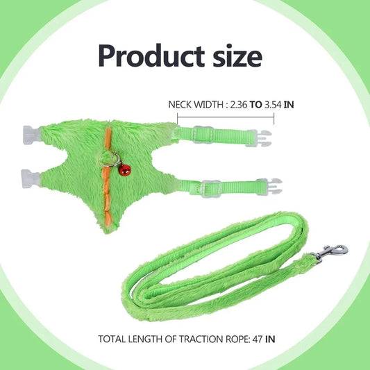 Ferret Harness and Leash Set with Safe Bell, Small Animals Vest Harness