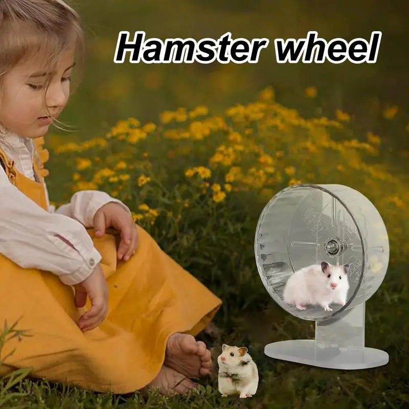 Hamster Wheel Silent Transparent Exercise Wheel Height Adjustable