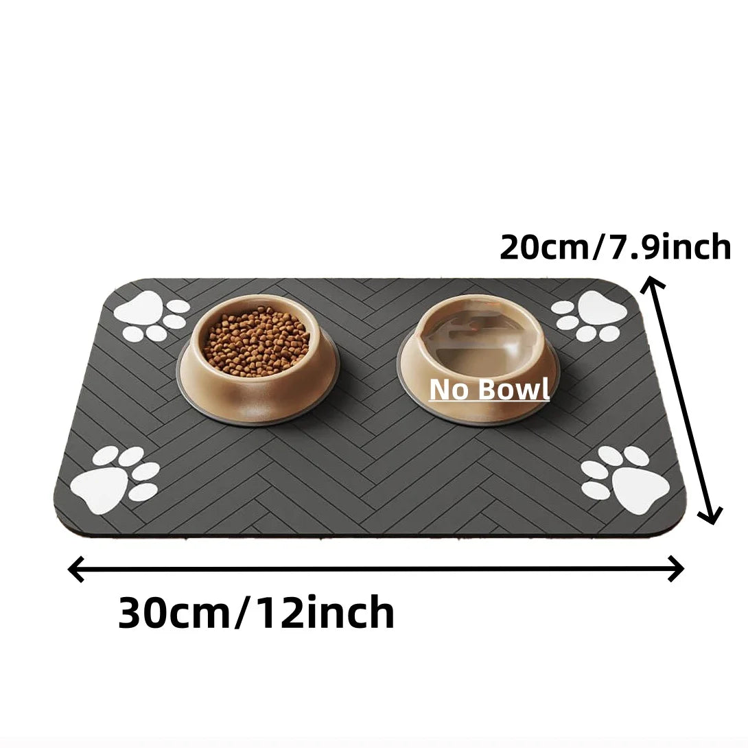 Pet Feeding Mat Absorbent for Food and Water Bowl