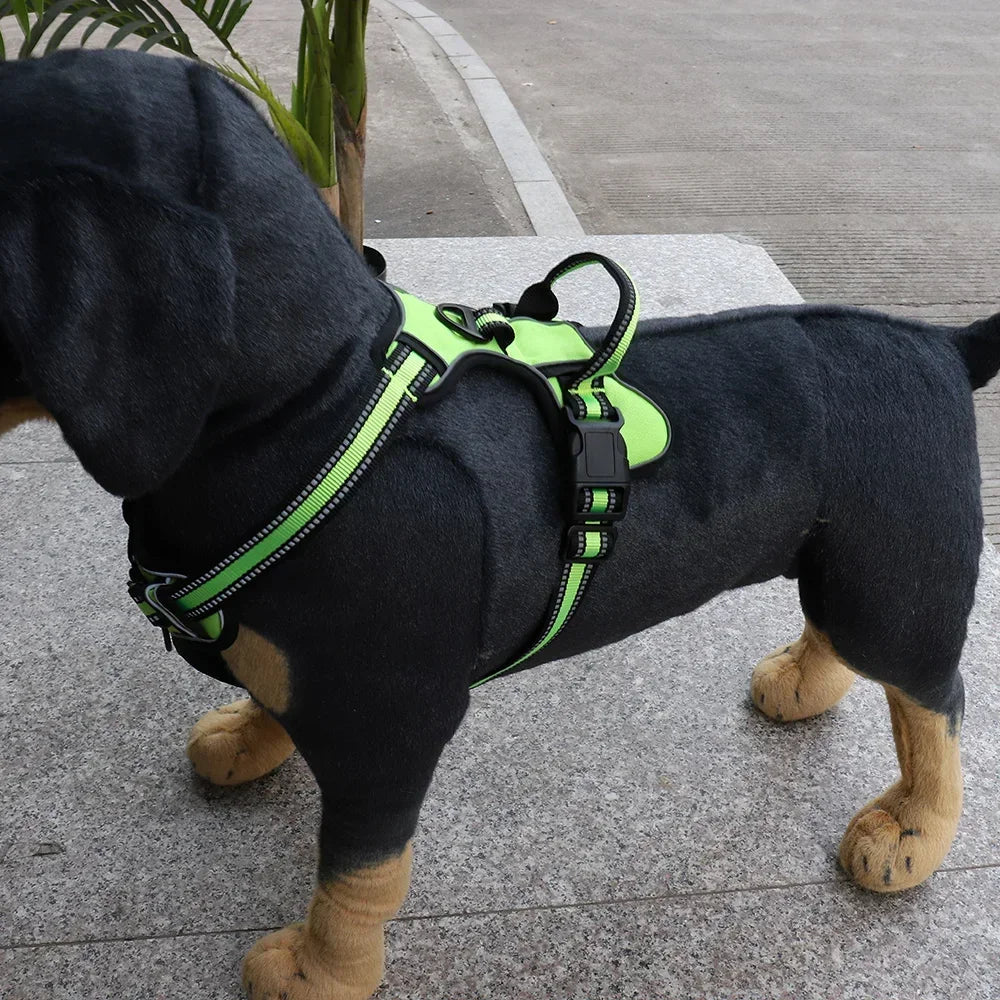 Nylon Pet Harness Vest Reflective Soft No Pull Harness For Small Large Dogs