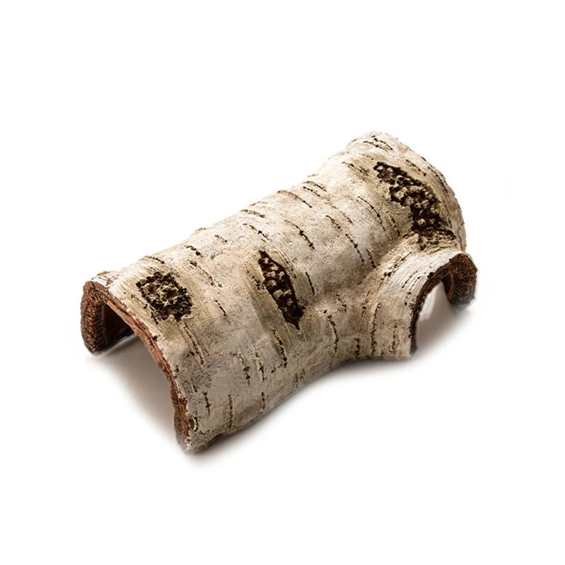 Reptile Cave Small Animal Hideaway Artificial Birch Resin