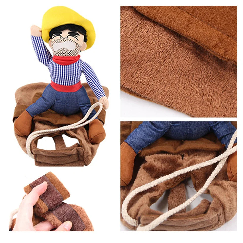 Halloween Pet Clothes Funny Cowboy Dressing Up Costumes for Small Pets