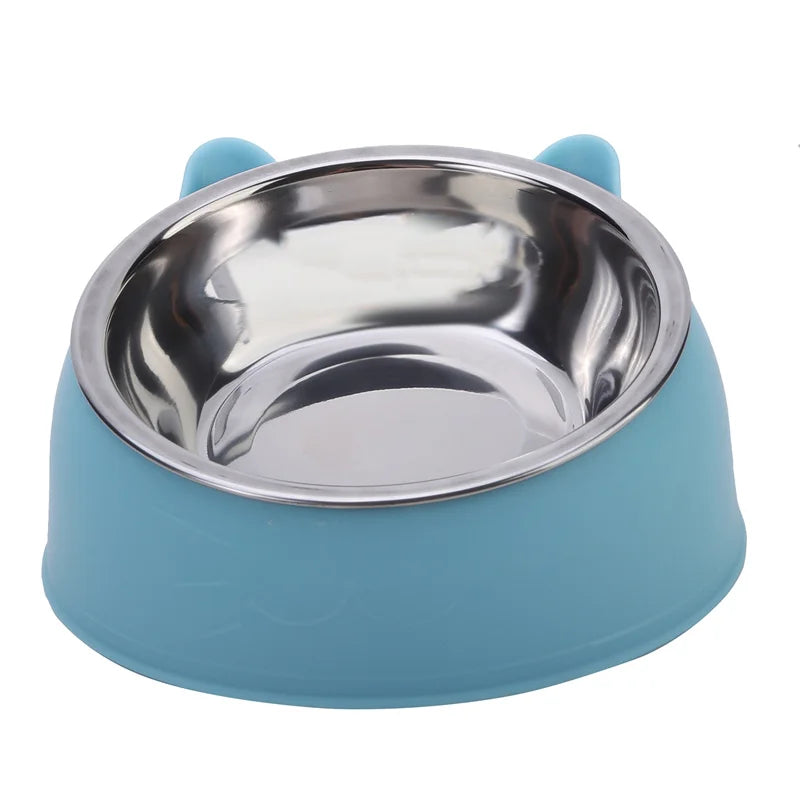 100ML Cat Dog Bowl 15 Degrees Raised Non Slip Tilt Safeguard