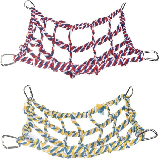 Climbing Net Swing Bird Net Hammock with Hook Small Pets