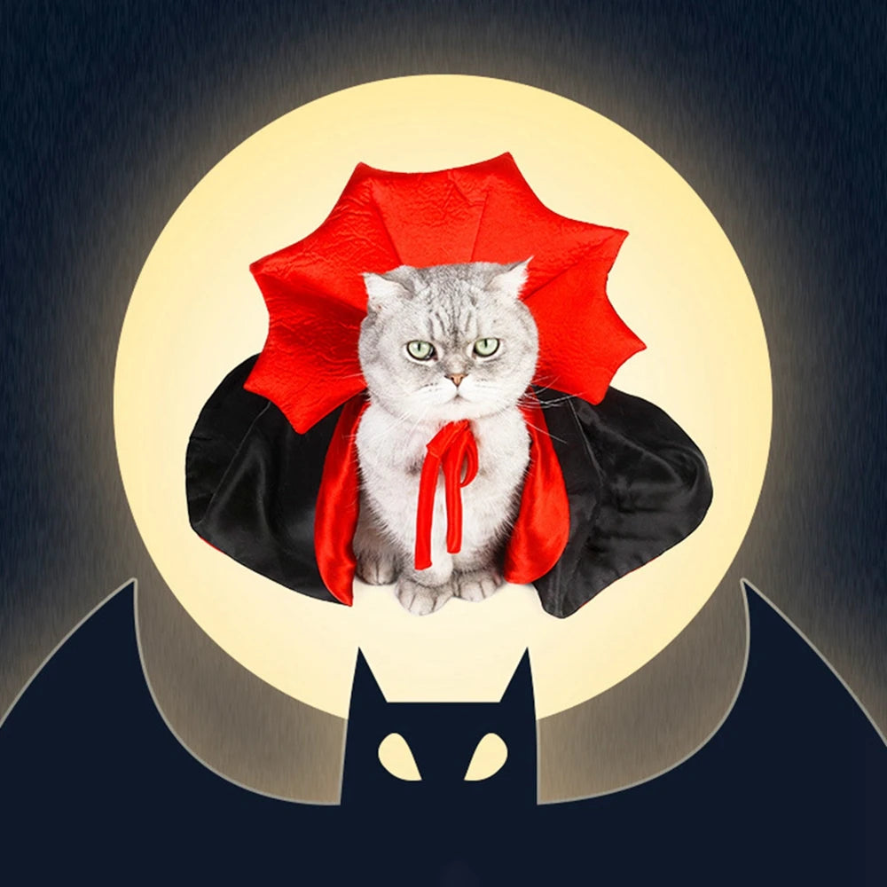 Funny Pet Costume Vampire Cloak For Small Dog Cat Halloween Cape
