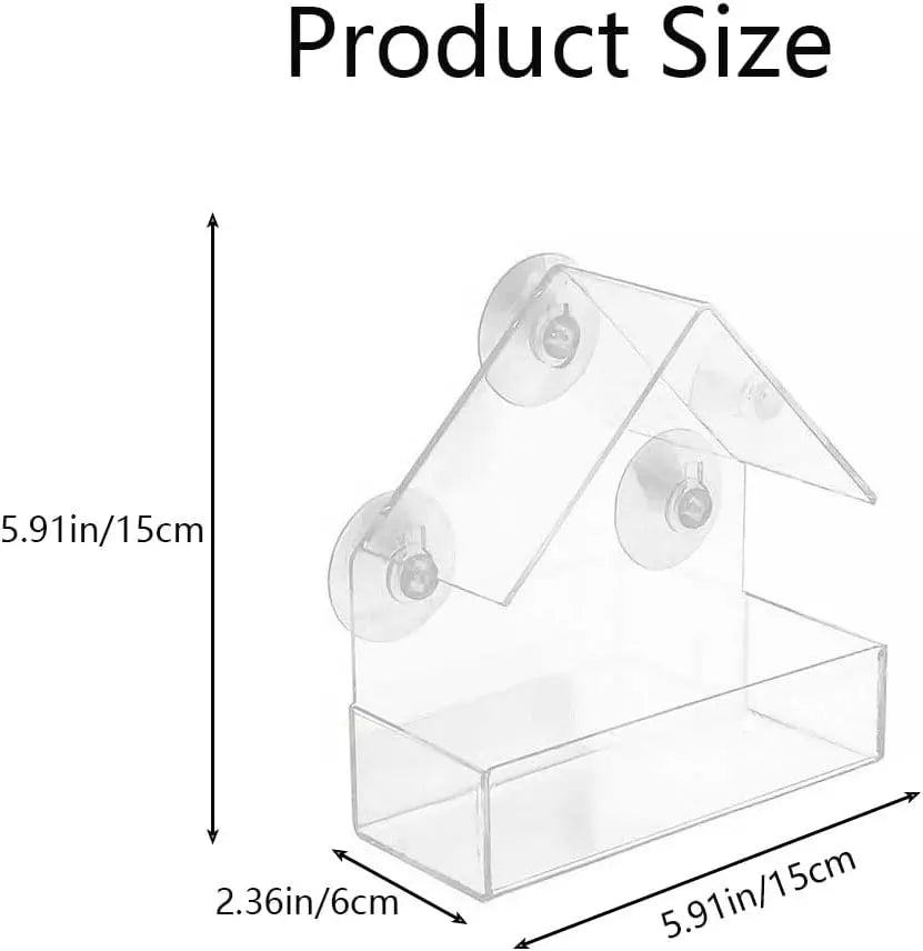 Window Bird Feeder with Strong Suction Cups for Watching Wild Birds